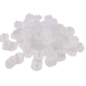 Lot 50 Electric Outlet Plug Protectors Covers Safety 1st & Parents Brands Mixed